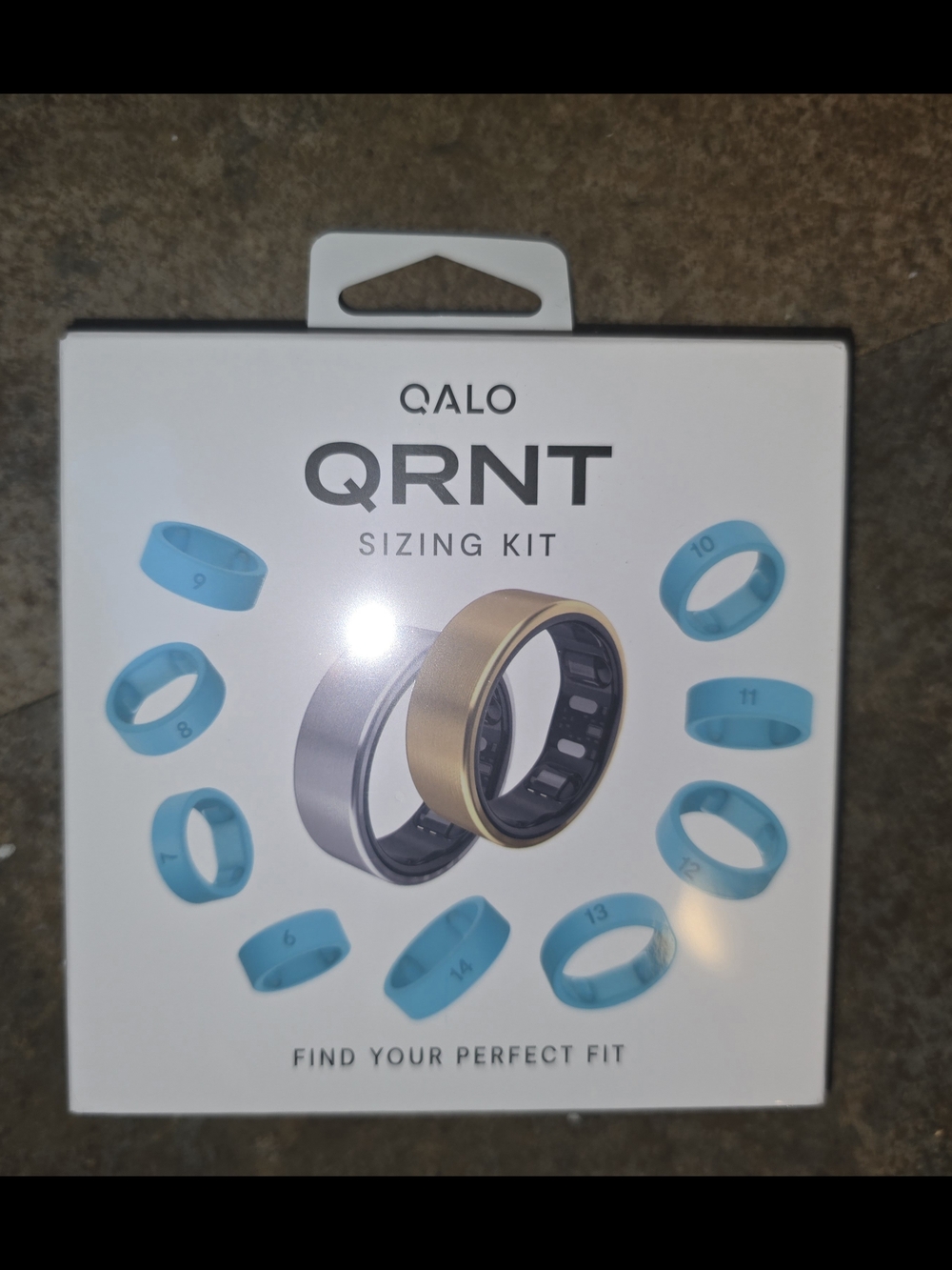 New QALO Ring Sizing Kit Set Ring Sizer, Sizes 6-14, Blue (Ring Not Included)